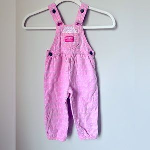 Vintage Floral Osh Kosh Overalls- Tag says 2t. Pretty pink with tiny flowers!